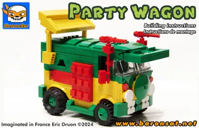 Teenage mutnat ninja turtles party wagon lego moc instructions